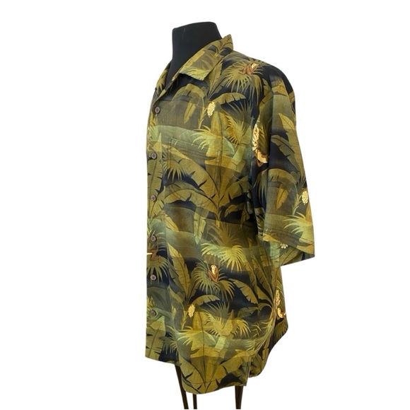 Tommy Bahama Mens Fun Money Banana Silk Hawaiian Shirt - Picture 3 of 8